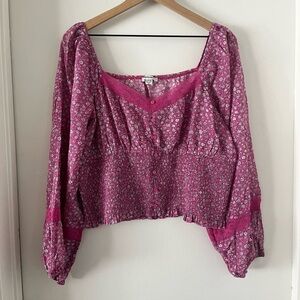 American Eagle Pink Floral Top